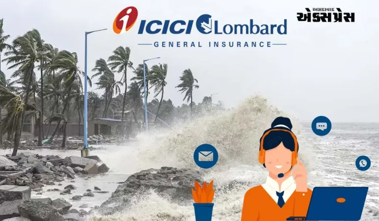ચક્રવાત બાયપોરજોય માટે ICICI લોમ્બાર્ડ જનરલ ઈન્સ્યોરન્સ સ્પેશિયલ હેલ્પ ડેસ્ક