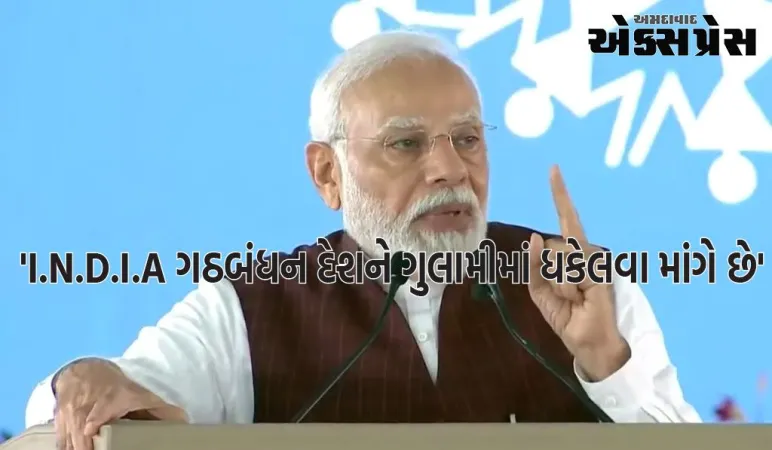 Sanatan Dharma Row: PM મોદીએ સનાતન વિવાદ પર બોલ્યા, કહ્યું- 'I.N.D.I.A ગઠબંધન દેશને ગુલામીમાં ધકેલવા માંગે છે'