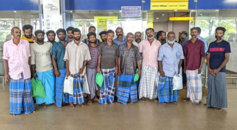શ્રીલંકાથી પરત ફરેલા 19 ભારતીય માછીમારો ચેન્નાઈ પહોંચ્યા