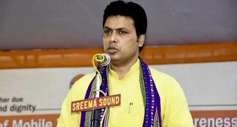 ત્રિપુરાના લોકો કોંગ્રેસ-ડાબેરી ગઠબંધનને નકારી કાઢશે: બિપ્લબ દેબ 