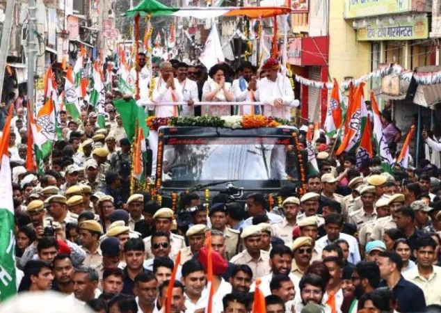 લોકસભા ચૂંટણી માટે અલવરમાં પ્રિયંકા ગાંધીનો પહેલો રોડ શો