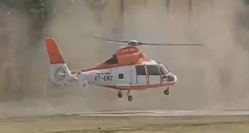 ટેકઓફ દરમિયાન અમિત શાહના હેલિકોપ્ટરે નિયંત્રણ ગુમાવ્યું