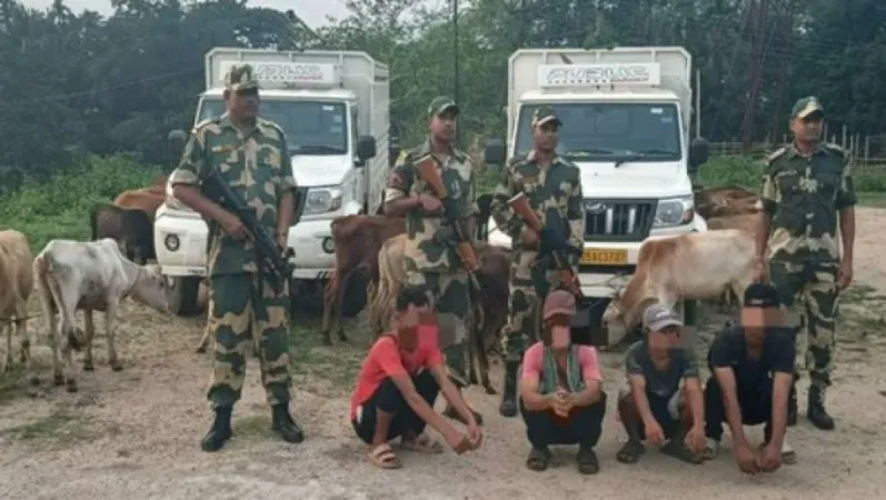 મેઘાલય : BSFએ ઢોર, ખાંડની દાણચોરીના પ્રયાસને નિષ્ફળ બનાવ્યો; ચારની ધરપકડ