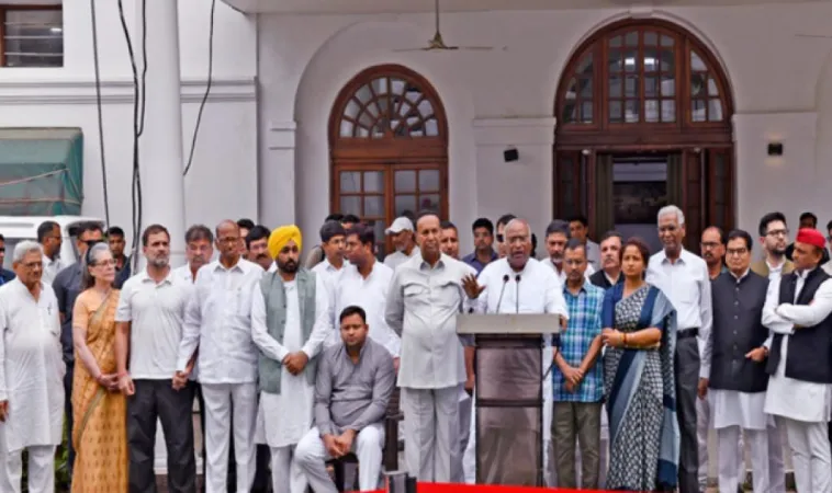 INDIA  બ્લોક લીડર્સની આજે ખડગેના નિવાસસ્થાને બેઠક