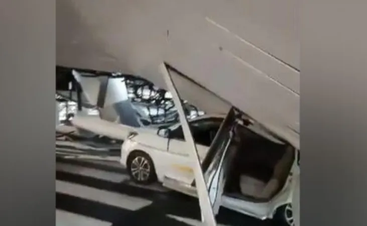 દિલ્હી એરપોર્ટ પર છત તૂટી, ચાર લોકો ઘાયલ થયા