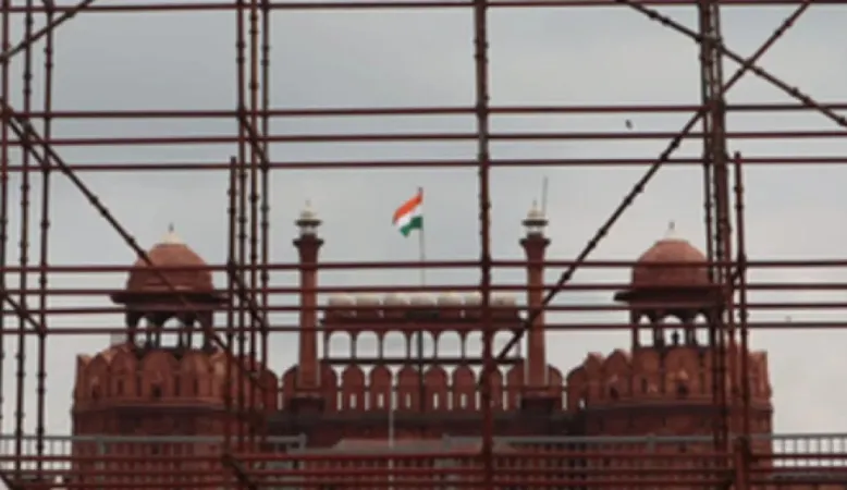 લાલ કિલ્લા પર સ્વતંત્રતા દિવસની તૈયારીઓ પૂરજોશમાં