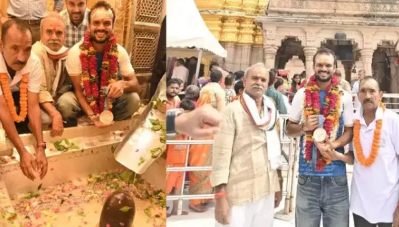 હોકી પ્લેયર લલિત ઉપાધ્યાયે કાશી વિશ્વનાથ મંદિરની મુલાકાત લીધી