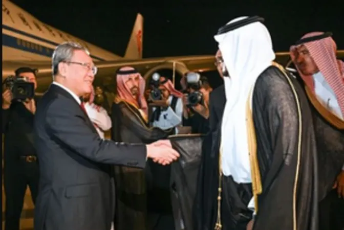 ચીની પીએમ ઉચ્ચ સ્તરીય સંયુક્ત સમિતિની બેઠક માટે રિયાધ પહોંચ્યા