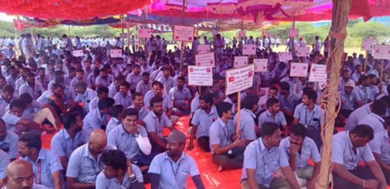 સેમસંગ કર્મચારીઓનો વિરોધ ચેન્નાઈમાં 12મા દિવસે પ્રવેશ્યો