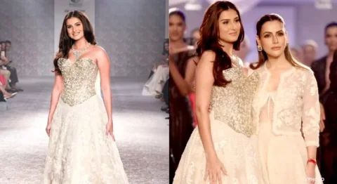 તારા સુતારિયાનો 18 કેરેટ સોનાનો કોર્સેટ લુક, હ્યુન્ડાઈ ઈન્ડિયા કોચર વીક 2025માં રાજસી ચમક