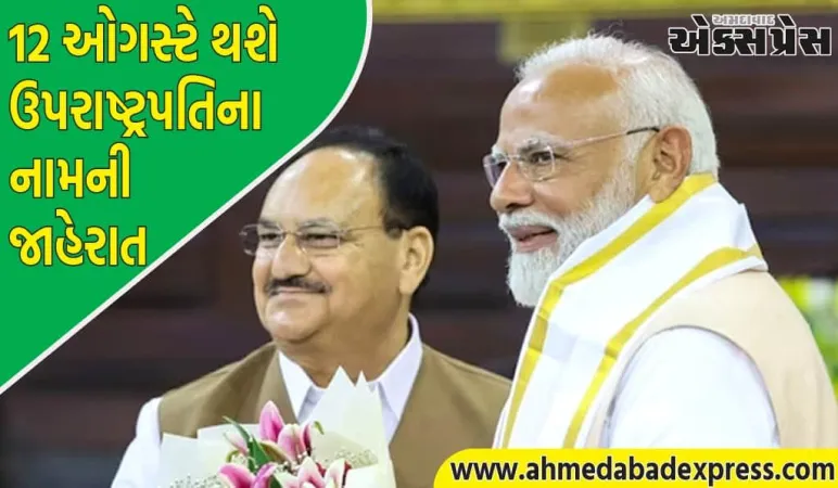 ઉપરાષ્ટ્રપતિના નામની જાહેરાત 12 ઓગસ્ટે થશે! મોદી-નડ્ડા નિર્ણય લેશે, NDA બેઠકમાં નિર્ણય