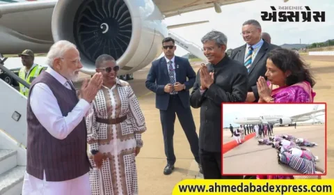 ચોંકાવનારું દૃશ્ય! એરપોર્ટ રનવે પર લોકો સૂઈને PM મોદીનું સ્વાગત કર્યું