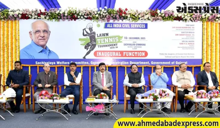 ગાંધીનગરમાં અખિલ ભારતીય લોન ટેનિસ ટુર્નામેન્ટ શરૂ – 28 ટીમો, 266 ખેલાડીઓ