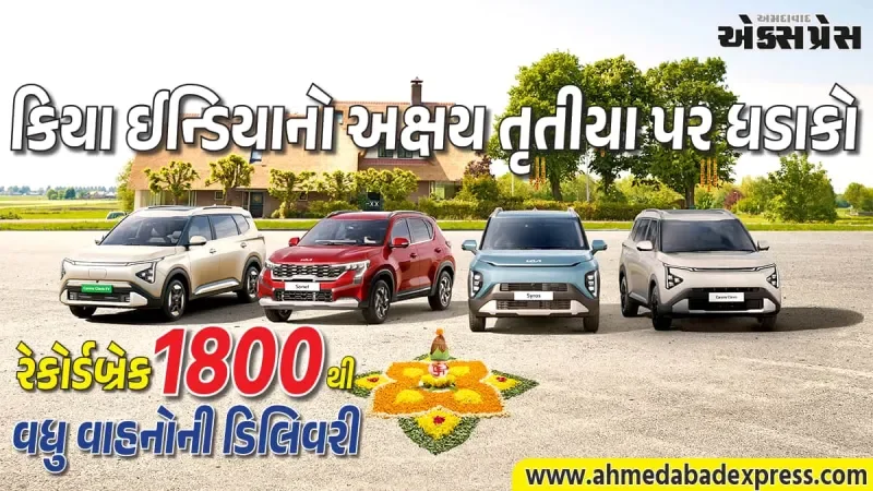 ઓટો સેક્ટરમાં કિયાનો દબદબો: શુભ મુહૂર્તે રેકોર્ડબ્રેક ડિલિવરી સાથે ગ્રાહકોનો જીત્યો વિશ્વાસ