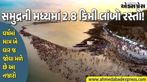 કુદરતનો ચમત્કાર: અહીં સમુદ્રના બે ભાગ થઈ જાય છે અને વચ્ચે બને છે ચાલવાનો રસ્તો!