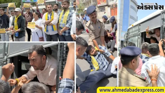 રાજકોટમાં વિરોધની જ્વાળા: પ્રણવ ગઢવી, કલાપી વારા સહિત ૮ આપ નેતાઓની ધરપકડ