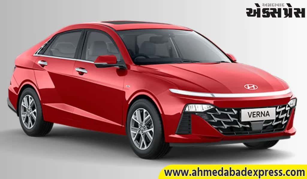 હ્યુન્ડાઇ વર્ના ફેસલિફ્ટની પહેલી ઝલક! નવું સ્ટીયરિંગ, અપડેટેડ બમ્પર અને ટર્બો વેરિઅન્ટ માટે સિલ્વર એક્સેન્ટ્સ – આ વર્ષના અંતમાં લોન્ચ