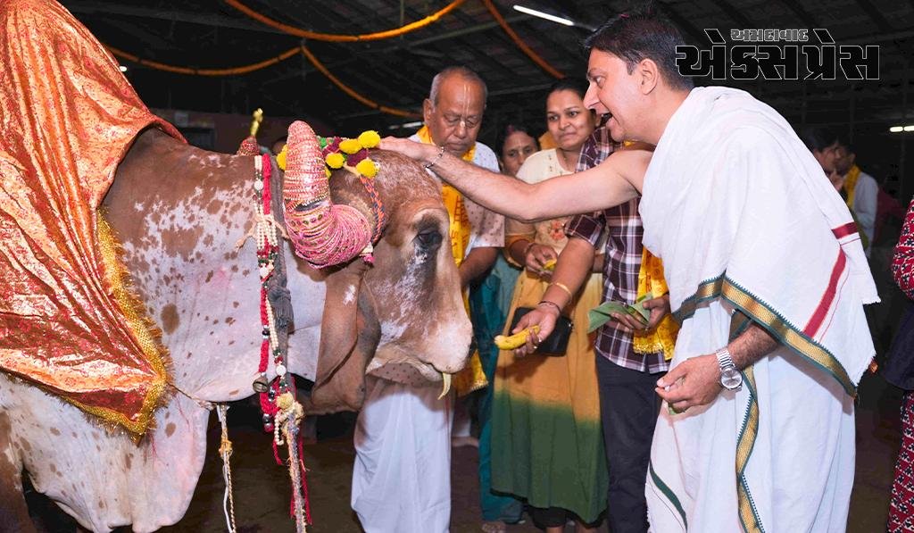 ગોવર્ધન પૂજા અને અન્નકૂટ મહોત્સવની હરેકૃષ્ણ મંદિર, ભાડજ ખાતે થયેલ ભવ્ય ઉજવણી