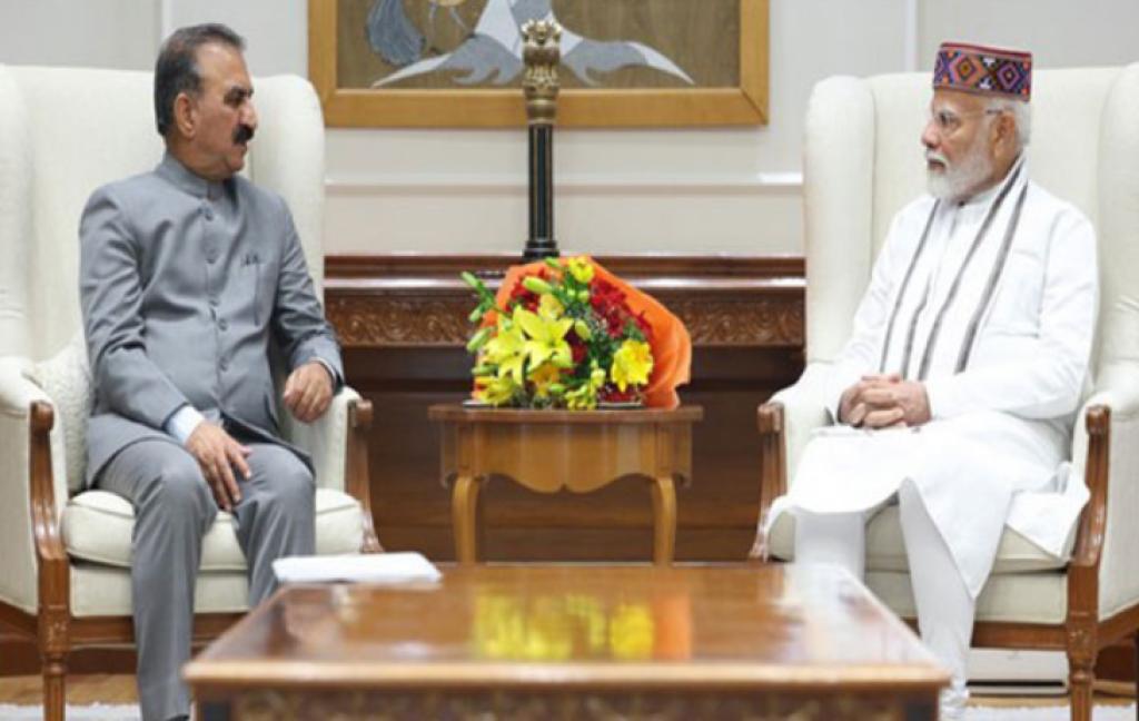 હિમાચલના મુખ્યમંત્રી સુખુએ પીએમ મોદી સાથે મુલાકાત કરી