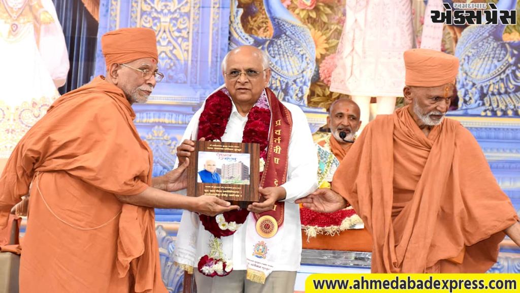 શાંતિગ્રામમાં સ્વામિનારાયણ ગુરુકુલના ભવ્ય ભવનનું ઉદ્ઘાટન: CM ભૂપેન્દ્ર પટેલે કરાવી નવી શરૂઆત