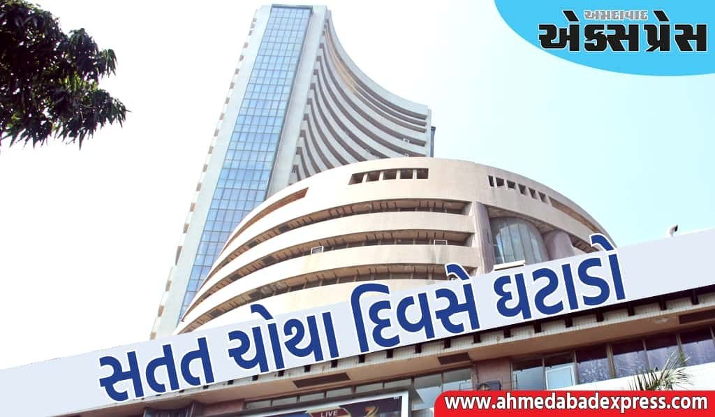 શેરબજારમાં સતત ચોથા દિવસે ઘટાડો, સેન્સેક્સ 247 અને નિફ્ટી 68 પોઈન્ટ ઘટ્યો, આ શેરોમાં મોટો ઘટાડો