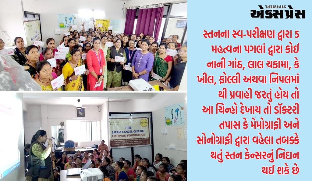 આશીર્વાદ ફાઉન્ડેશન દ્વારા સ્તન કેન્સર જાગૃતિ કાર્યક્રમનું સફળતાપૂર્વક આયોજન 