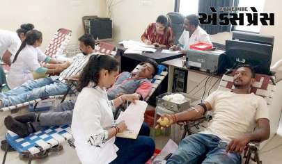 નર્મદા પોલીસ દ્વારા રાજપીપળા પો.સ્ટે.ખાતે બ્લડ કેમ્પ યોજાયો