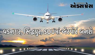 વડનગર, સિદ્ધપુર, SOUમાં એરપોર્ટ બનશે: કેવડિયાથી 12 કિમી દૂર એરપોર્ટ બનાવવાની યોજના