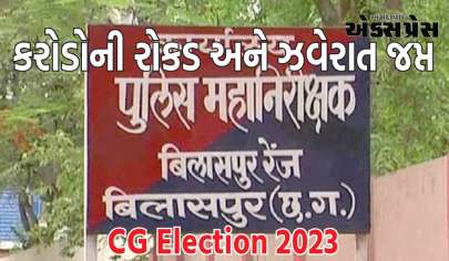 CG ચૂંટણી 2023: બિલાસપુર રેન્જમાં કરોડોની રોકડ અને ઝવેરાત જપ્ત