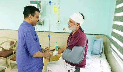 દિલ્હીના સીએમ અરવિંદ કેજરીવાલે સત્યેન્દ્ર જૈનની હોસ્પિટલમાં મુલાકાત લીધી, એકતાનું પ્રદર્શન કર્યું