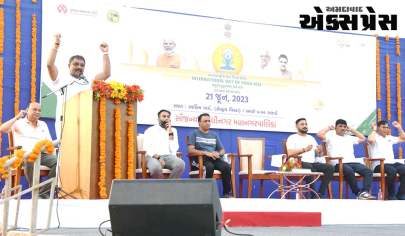 વિશ્વ યોગ દિવસે ગાંધીનગર બન્યું 'યોગમય'