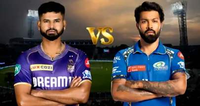 વરસાદથી પ્રભાવિત 16-ઓવરની IPL મુકાબલામાં MI પ્રથમ KKR સામે બોલિંગ કરશે