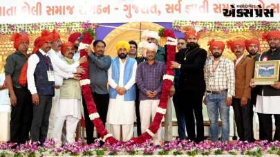 ભાવનગરમાં 151 યુગલોના સમૂહ લગ્ન, AAP રાષ્ટ્રીય સંયોજક અરવિંદ કેજરીવાલ અને પંજાબના CM ભગવંત માન રહ્યાં હાજર