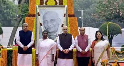 રાષ્ટ્રપતિ મુર્મુ, ગૃહમંત્રી શાહના સરદાર વલ્લભભાઈ પટેલને તેમની જન્મજયંતિ પર ભારતના એકીકૃત બળ તરીકે વંદન 