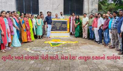 સુબીરના 'મેરી માટી, મેરા દેશ' તાલુકા-સ્તરીય મેળાવડામાં સામુદાયિક ભાવના ઉછળી